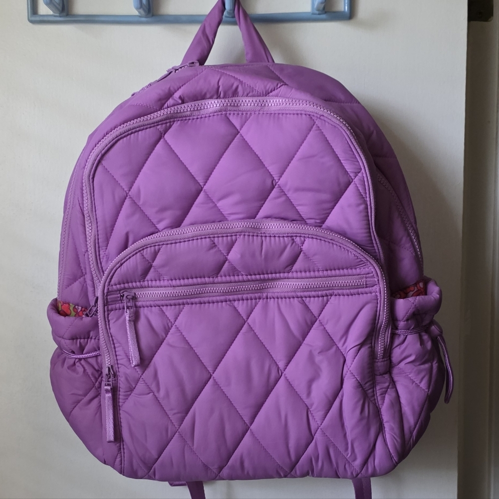 Vera Bradley Featherweight Large Bancroft Backpack in Iris Orchid